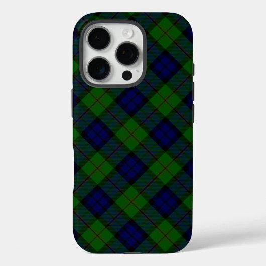 Coques Case-Mate iPhone Dundas tartan bleu vert plaid (Verso)