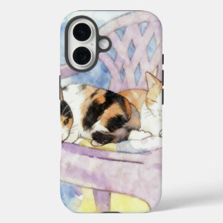 Coques iPhone 16 Duo de Rêve Chat Endormi