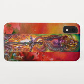 Coques Case-Mate iPhone DURENDAL, ÉPÉE ÉPIQUE ET ANGE Jaune rouge (Dos (Horizontal))