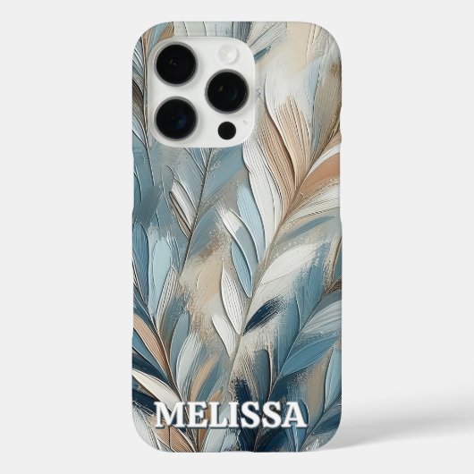 Coques Case-Mate iPhone Dusty Blue Elegance in Acrylic With Name (Verso)