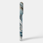 Coques Case-Mate iPhone Dusty Blue Elegance in Acrylic With Name (Verso / Droite)
