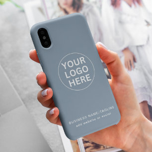 Coque iPhone 15 Pro Max Dusty Blue l Professional Company Blue Branded