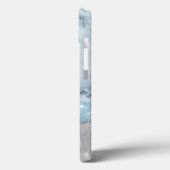 Coques Case-Mate iPhone Dusty Blue Marble Parties scintillant Argent Nom M (Verso / Gauche)