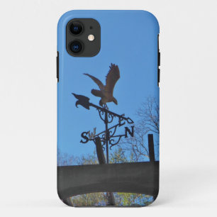 Coque iPhone 11 Eagle and Arrow Weather vane blue skys