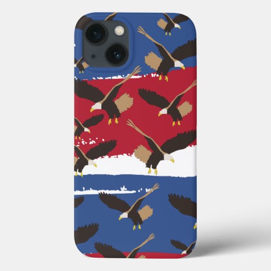 Coques Case-Mate iPhone Eagle Bird USA Patriotic American Flag (Verso)