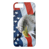 Coques Case-Mate iPhone Eagle chauve et drapeau américain (Dos)