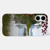 Coques Case-Mate iPhone Eagle Lake et feuilles de érable rouges II (Verso (horizontal))