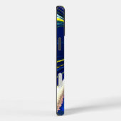 Coques Case-Mate iPhone Earth Gold et Cool Blue Fluid Art Abstrait Imprime (Verso / Droite)