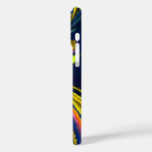 Coques Case-Mate iPhone Earth Gold et Cool Blue Fluid Art Abstrait Imprime (Verso / Gauche)