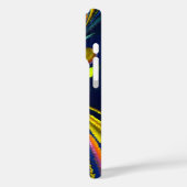 Coques Case-Mate iPhone Earth Gold et Cool Blue Fluid Art Abstrait Imprime (Verso / Gauche)