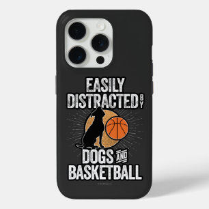 Coque iPhone 15 Pro Easily Distracted by Dogs & Basketball Case-Mate i