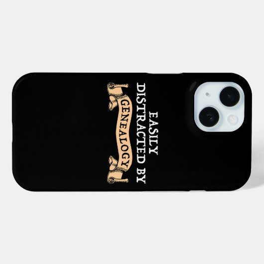 Coques Case-Mate iPhone Easily Distracted By Genealogy (Verso (horizontal))