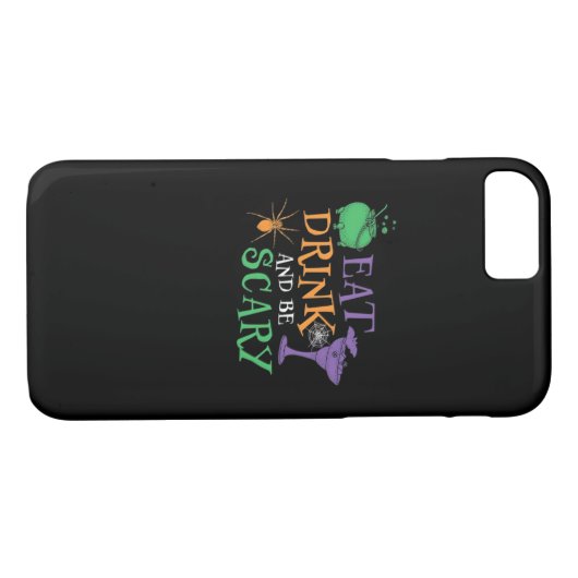 Coques Case-Mate iPhone Eat Drink And Be Scary Essential Retro Graphic (Dos (Horizontal))