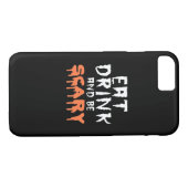 Coques Case-Mate iPhone Eat Drink And Be Scary Funny Halloween Minimal Cle (Dos (Horizontal))