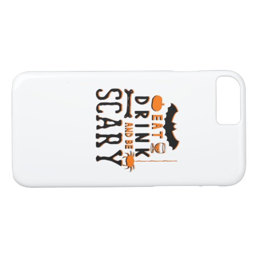 Coques Case-Mate iPhone Eat Drink And Be Scary Funny Halloween Quote (Dos (Horizontal))