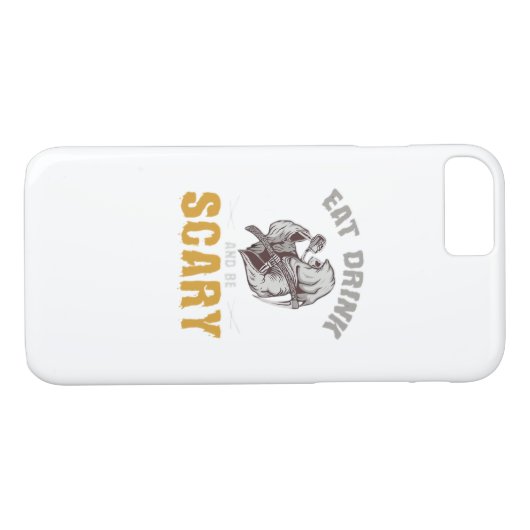 Coques Case-Mate iPhone Eat Drink And Be Scary Reaper Minimal Clean (Dos (Horizontal))