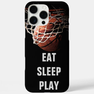 iPhone 16 Pro Max Case Eat Sleep Jouer Au Basket
