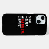 Coques Case-Mate iPhone Eat. Sleep. Pet The Cat. Repeat (Verso (horizontal))