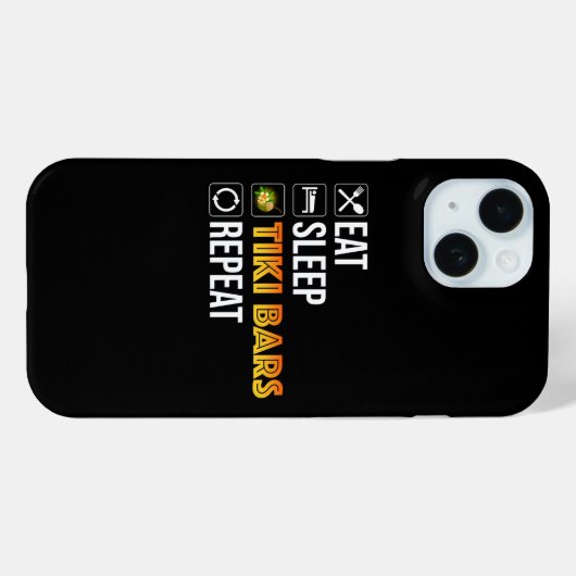 Coques Case-Mate iPhone Eat. Sleep. Tiki Bars. Repeat (Verso (horizontal))