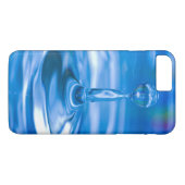 Coques Case-Mate iPhone eau bleue ondulée avec gouttelette (Dos (Horizontal))