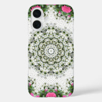 Eau du jardin Fontaine Fleurs roses Mandala Design