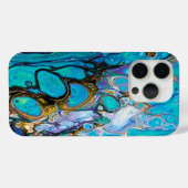 Coques Case-Mate iPhone Eau et pierres de la rivière Turquoise Art abstrai (Verso (horizontal))