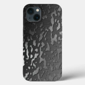 Coques Case-Mate iPhone Eau goutte sur métal brossé foncé (Verso)
