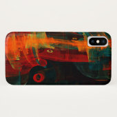Coques Case-Mate iPhone Eau Orange Rouge Bleu moderne Art Abstrait Motif (Dos (Horizontal))