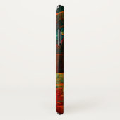 Coques Case-Mate iPhone Eau Orange Rouge Bleu moderne Art Abstrait Motif (Dos/Droite)