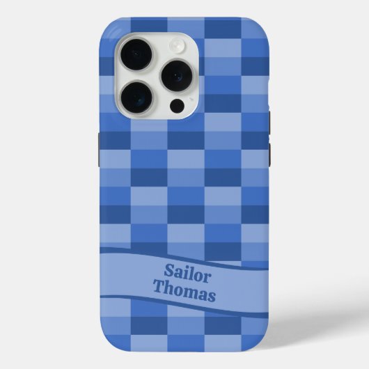 Coques Case-Mate iPhone Eaux amicales Blocs de couleurs, Vague et nom (Verso)