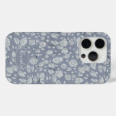 Coques Case-Mate iPhone Eaux florales bleu doux (Verso (horizontal))