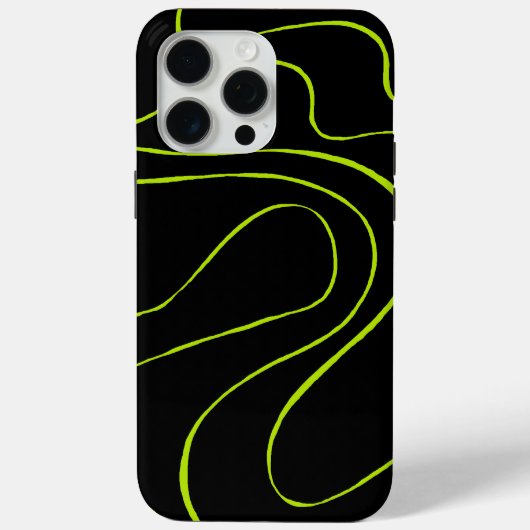 Coques Case-Mate iPhone Ebb et flux 2 en Lime vert et noir (Verso)