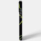 Coques Case-Mate iPhone Ebb et flux 2 en Lime vert et noir (Verso / Gauche)