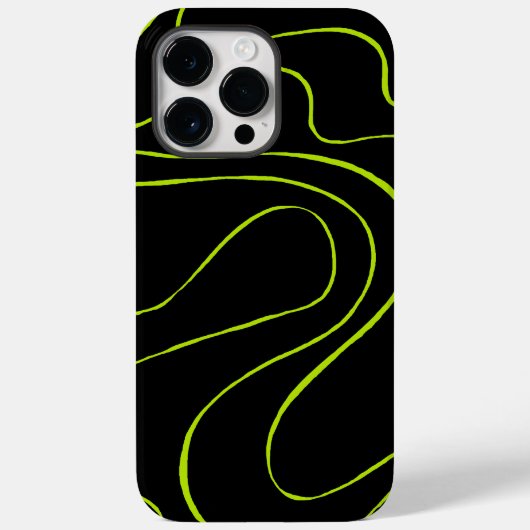 Coques Case-Mate iPhone Ebb et flux 2 en Lime vert et noir (Verso)