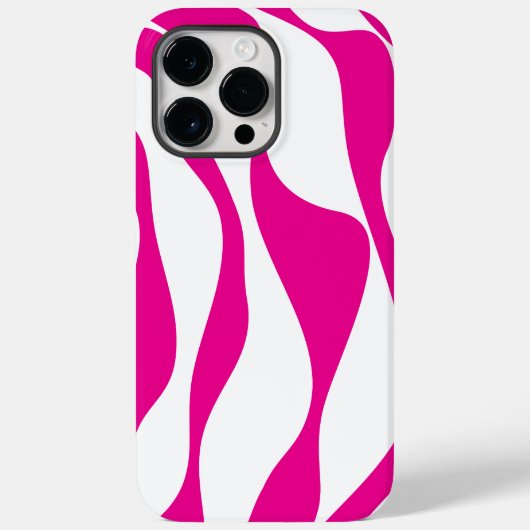 Coques Case-Mate iPhone Ebb et flux 4 en Magenta et Blanc (Verso)
