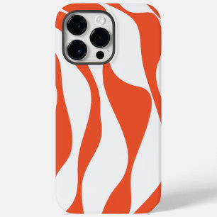 Coque Pour Pour iPhone 14 Pro Max Ebb et flux 4 en orange et blanc