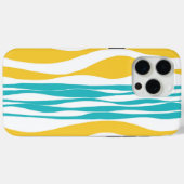 Coques Case-Mate iPhone Ebb et flux - Turquoise & Jaune (Verso (horizontal))
