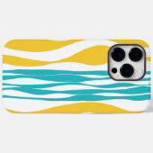 Coques Case-Mate iPhone Ebb et flux - Turquoise & Jaune (Verso (horizontal))