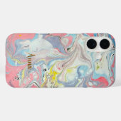 Coques Case-Mate iPhone Ebru Art Pastel Abstrait — (Verso (horizontal))