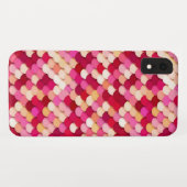 Coques Case-Mate iPhone "Écailles de dragon" - magenta, rose vif et pêche (Dos (Horizontal))