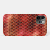 Coques Case-Mate iPhone Écailles de dragon ombrées rouges scintillantes (Dos (Horizontal))