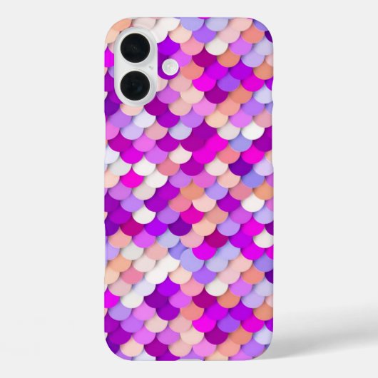 Coques Case-Mate iPhone "Écailles de dragon" - violet. rose vif et pêche (Verso)