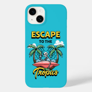Coque Pour iPhone 14 Échapper au Surf squelette des Tropiques