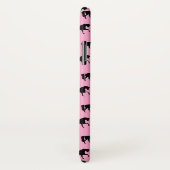 Coques Case-Mate iPhone Écharpe à cheval rose et noir (Dos/Droite)