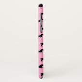 Coques Case-Mate iPhone Écharpe à cheval rose et noir (Dos/Gauche)