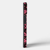Coques Case-Mate iPhone Écharpe patchwork ornement rose et noir (Verso / Droite)