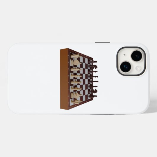 Coques Case-Mate iPhone Echecboard avec échecs (Verso (horizontal))