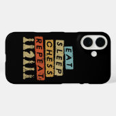 Coques Case-Mate iPhone Échecs - Manger Dormir Échecs Répéter (Verso (horizontal))