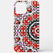 Coques Case-Mate iPhone Échecs rouges et blancs ou kaléidoscope en pixel c (Verso)
