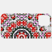 Coques Case-Mate iPhone Échecs rouges et blancs ou kaléidoscope en pixel c (Verso / Droite)